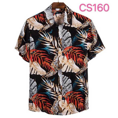 sanyamk Floral Hawaiian Aloha Shirt Men 2022 Summer Short Sleeve Quick Dry Beach Wear Casual Button Down Vacation Clothing Chemise Homme