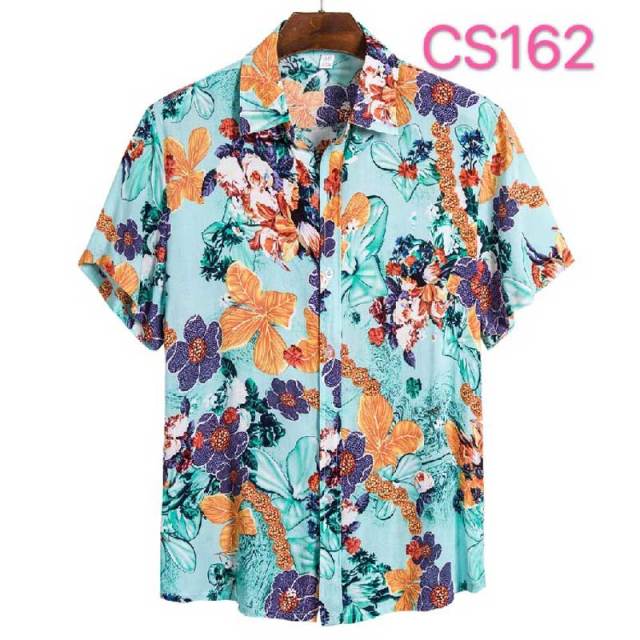 sanyamk Floral Hawaiian Aloha Shirt Men 2022 Summer Short Sleeve Quick Dry Beach Wear Casual Button Down Vacation Clothing Chemise Homme