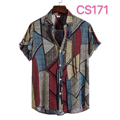 sanyamk Floral Hawaiian Aloha Shirt Men 2022 Summer Short Sleeve Quick Dry Beach Wear Casual Button Down Vacation Clothing Chemise Homme