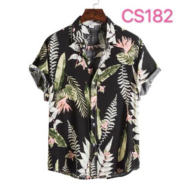 sanyamk Floral Hawaiian Aloha Shirt Men 2022 Summer Short Sleeve Quick Dry Beach Wear Casual Button Down Vacation Clothing Chemise Homme