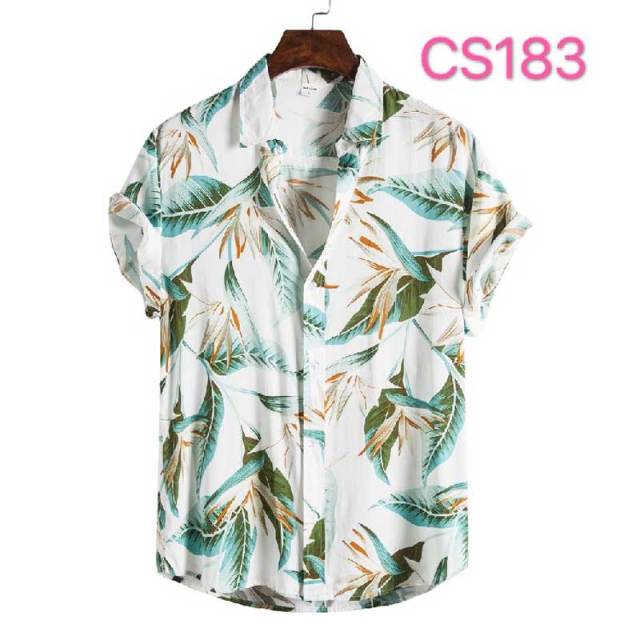 sanyamk Floral Hawaiian Aloha Shirt Men 2022 Summer Short Sleeve Quick Dry Beach Wear Casual Button Down Vacation Clothing Chemise Homme