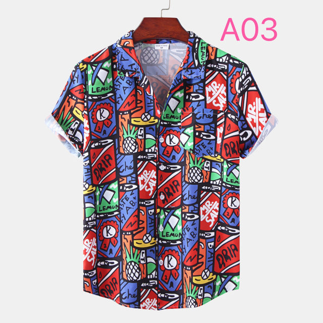 sanyamk Floral Hawaiian Aloha Shirt Men 2022 Summer Short Sleeve Quick Dry Beach Wear Casual Button Down Vacation Clothing Chemise Homme