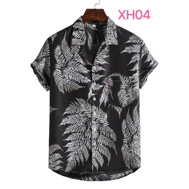 sanyamk Floral Hawaiian Aloha Shirt Men 2022 Summer Short Sleeve Quick Dry Beach Wear Casual Button Down Vacation Clothing Chemise Homme