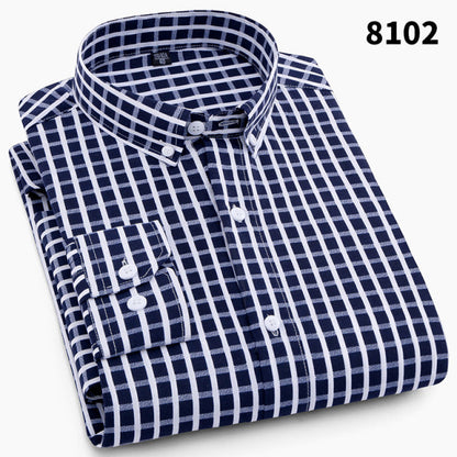 sanyamk NEW Men Fashion Casual Long Sleeved Printed Shirt Slim Fit Male Social Business Dress Shirt Brand Men Clothing Soft Comfortable