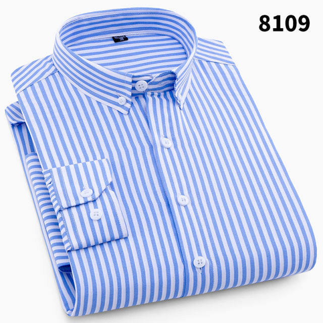 sanyamk NEW Men Fashion Casual Long Sleeved Printed Shirt Slim Fit Male Social Business Dress Shirt Brand Men Clothing Soft Comfortable