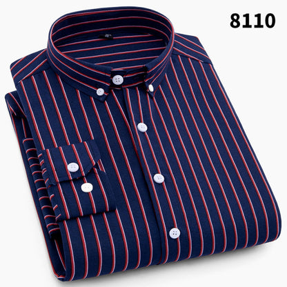 sanyamk NEW Men Fashion Casual Long Sleeved Printed Shirt Slim Fit Male Social Business Dress Shirt Brand Men Clothing Soft Comfortable