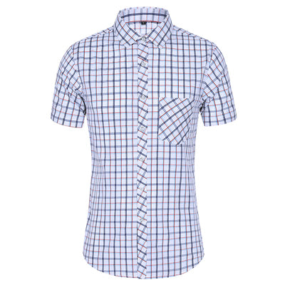 sanyamk New Fashion Plaid Shirt Men Summer Casual Short Sleeve Shirts Mens Plus Size Beach Hawaiian Tops Blouse Male 5XL 6XL 7XL