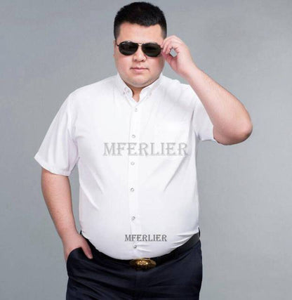 sanyamk new summer men dress shirt short sleeve large size 10XL 12XL 14XL oversize formal office Business wedding shirts mferlier purple