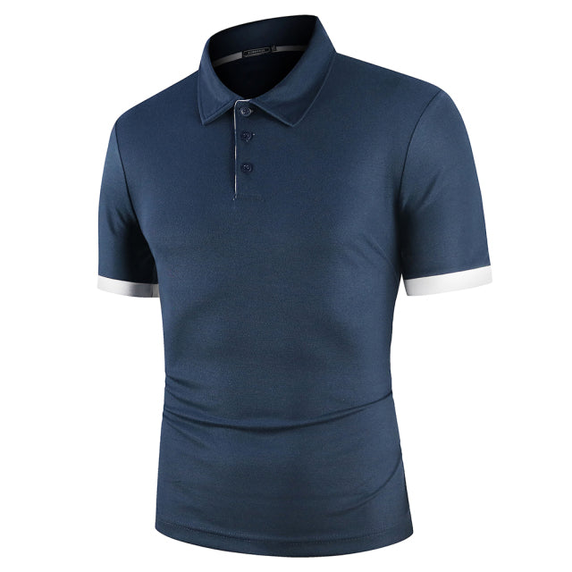 sanyamk Men Polo Men Shirt Short Sleeve Polo Shirt Contrast Color Polo New Clothing Summer Streetwear Casual Fashion Men tops