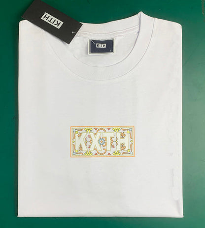 sanyamk Kith Box Logo T-shirt Casual Men Women 1:1 Best Quality Kith T Shirt Floral Print 2021 Summer Daily Men Tops