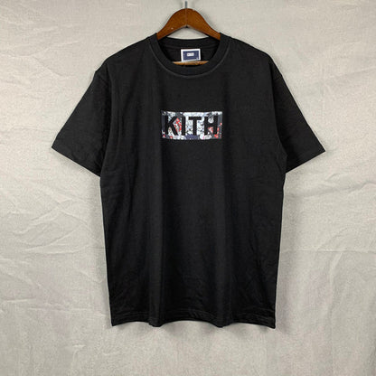 sanyamk Kith Box Logo T-shirt Casual Men Women 1:1 Best Quality Kith T Shirt Floral Print 2021 Summer Daily Men Tops