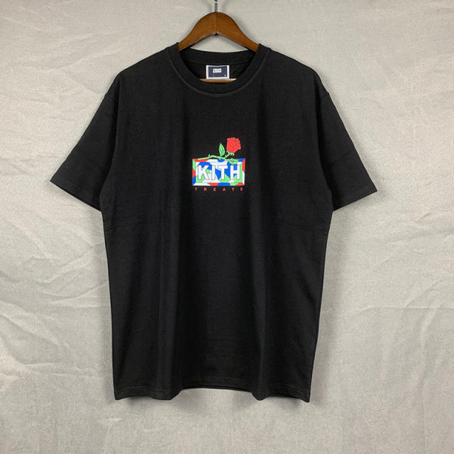 sanyamk Kith Box Logo T-shirt Casual Men Women 1:1 Best Quality Kith T Shirt Floral Print 2021 Summer Daily Men Tops