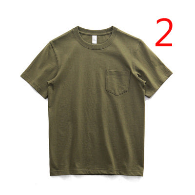 sanyamk Short-sleeved t-shirt men&#39;s middle-aged round neck ice silk half-sleeved silk t-shirt bottoming shirt