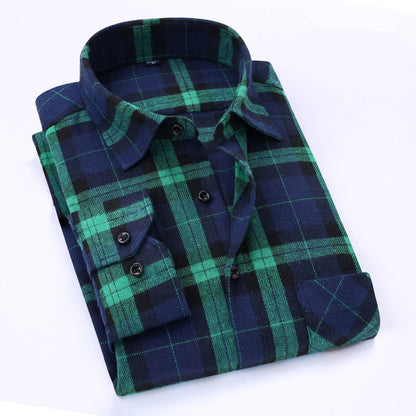 sanyamk Plaid Shirt New Autumn Winter Flannel Red Checkered Shirt Men Shirts Long Sleeve Chemise Homme Cotton Male Check Shirts