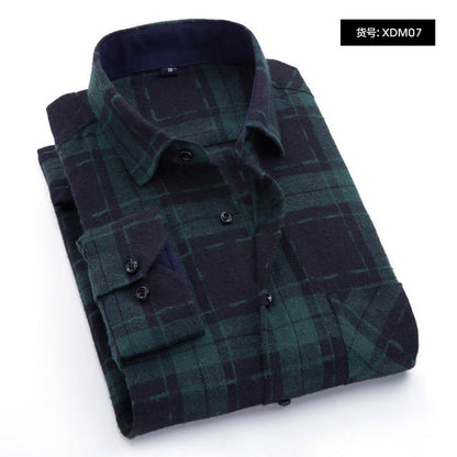 sanyamk Plaid Shirt New Autumn Winter Flannel Red Checkered Shirt Men Shirts Long Sleeve Chemise Homme Cotton Male Check Shirts