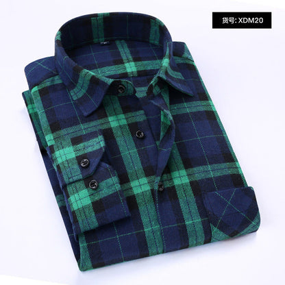 sanyamk Plaid Shirt New Autumn Winter Flannel Red Checkered Shirt Men Shirts Long Sleeve Chemise Homme Cotton Male Check Shirts