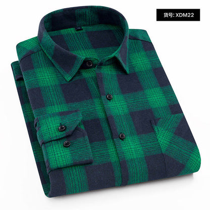 sanyamk Plaid Shirt New Autumn Winter Flannel Red Checkered Shirt Men Shirts Long Sleeve Chemise Homme Cotton Male Check Shirts