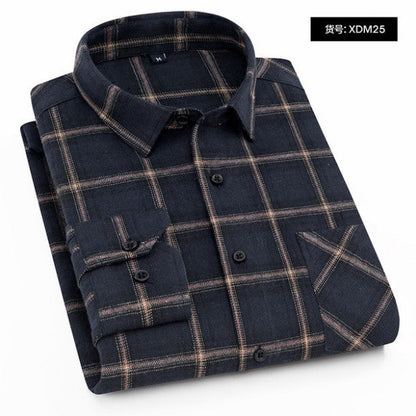 sanyamk Plaid Shirt New Autumn Winter Flannel Red Checkered Shirt Men Shirts Long Sleeve Chemise Homme Cotton Male Check Shirts