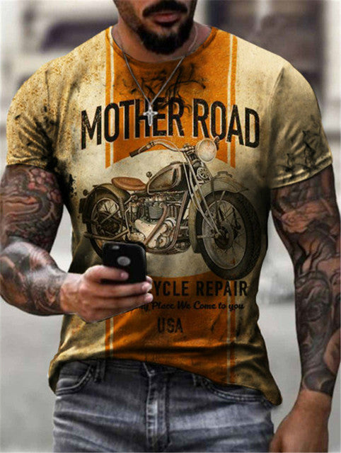 sanyamk Summer Men&#39;s T-Shirt European And American Street Fashion Poker K 3D Clothes Loose Large Size Quick-Drying T-Shirt European Size