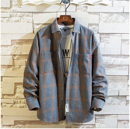 sanyamk Plaid Casual Shirts For Men Clothing Black Plaid Shirt Men Long Sleeve Shirt For Men Fasion M-5XL New Arrival